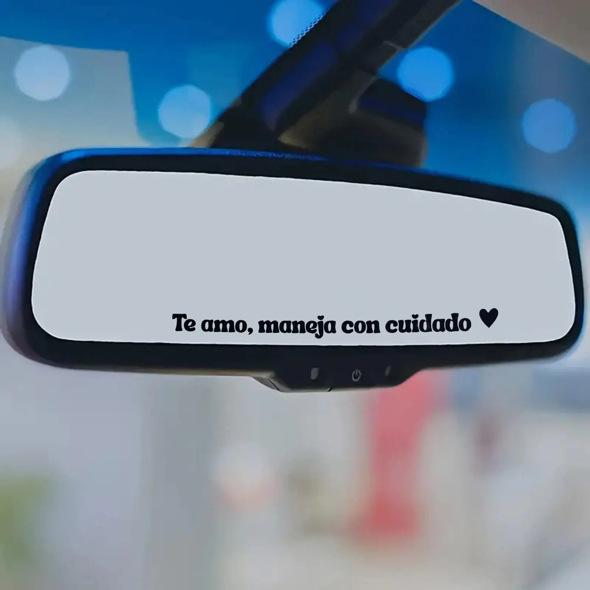Te Amo Maneja Con Cuidado Car Decal for Rearview Mirror & Windshield Simple Design for Safe Driving Ideal for Drivers & Car Enthusiasts Vehicle Exterior Decoration Sticker