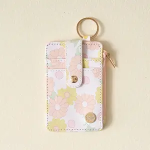 Peach - Daisy Craze Keychain Wallet