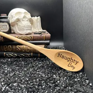 Naughty Boy Engraved Wood Spoon