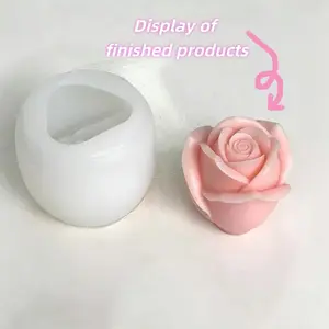 3D Rose Flower Silicone Mold, DIY Candle Making Tool, Reusable Floral Molds for Soap Crafting, Home Decoration Projects
