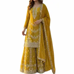 Women's Heavy Sarara Formal Dress, Stylish Ethnic Womenswear Outfit for Special Occasions