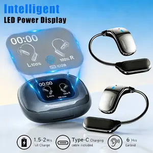 Wireless Earbuds Bluetooth 5.4 Full-Color Smart Screen Noise Cancelling with Remote Photo 10M Transmission 3 Sound Modes for Workout Gaming Office Use