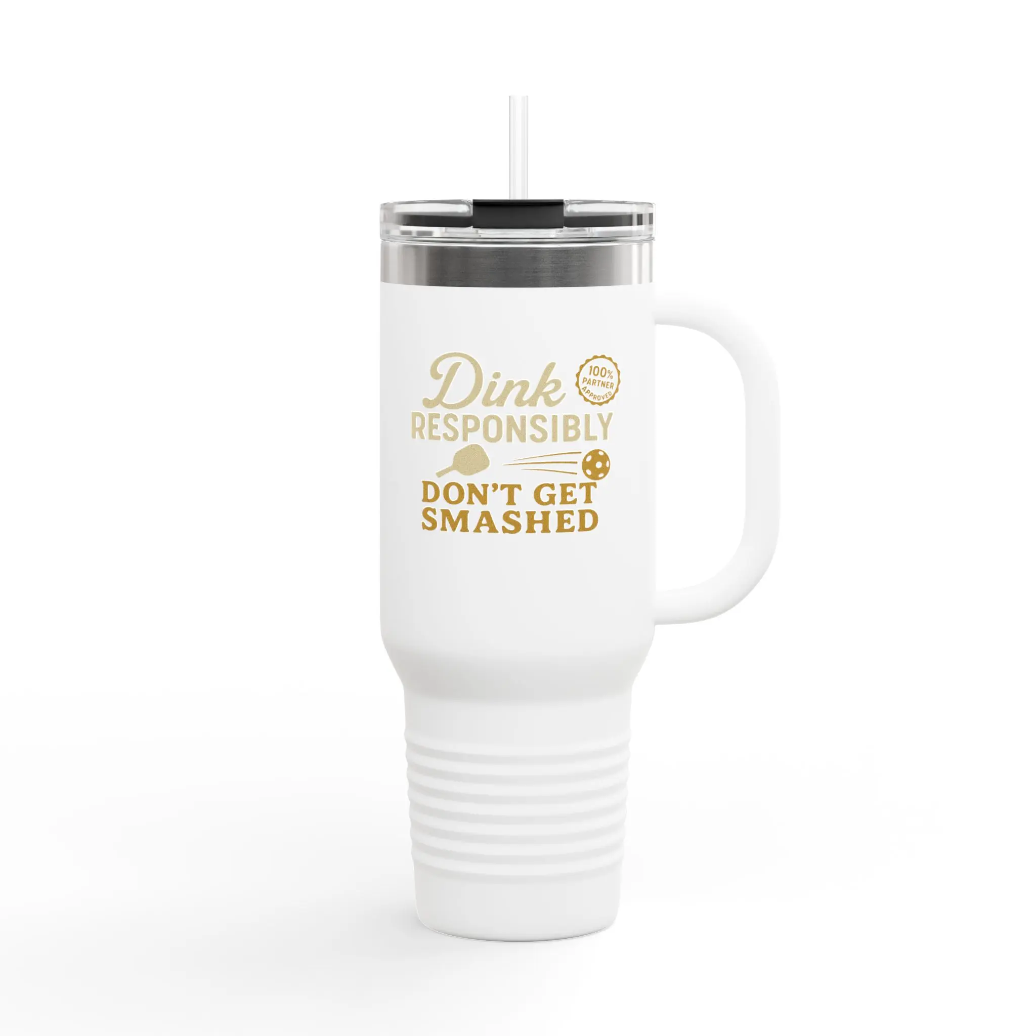 Cute Pickleball Insulated Travel Mug 40oz Vacuum Sealed Tumbler for Pickleball Lovers, Gift for Sports Water Bottle Drinkware Flasks Stainless Steel