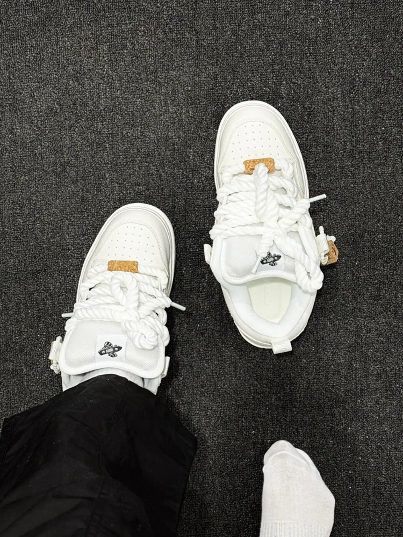 Men's Casual Lace-Up Sneakers, Textile Upper Material, Rubber Sole, All-Season Comfortable Shoes, Trendy Outdoor Streetwear Design, Round Toe Sneakers