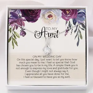 Aunt Necklace, Aunt Wedding Gift From Bride Necklace