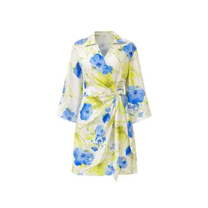 Camille Printed Overlap Dress