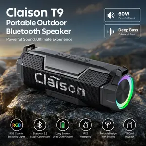 Portable Bluetooth Speaker, Powerful Bass, 360° Surround Sound, IPX6 Waterproof, 3600mAh Power Bank, RGB Light, Bluetooth 5.3, Shockproof, Compatible with iOS & Android, Ideal Gift & Summer Essential