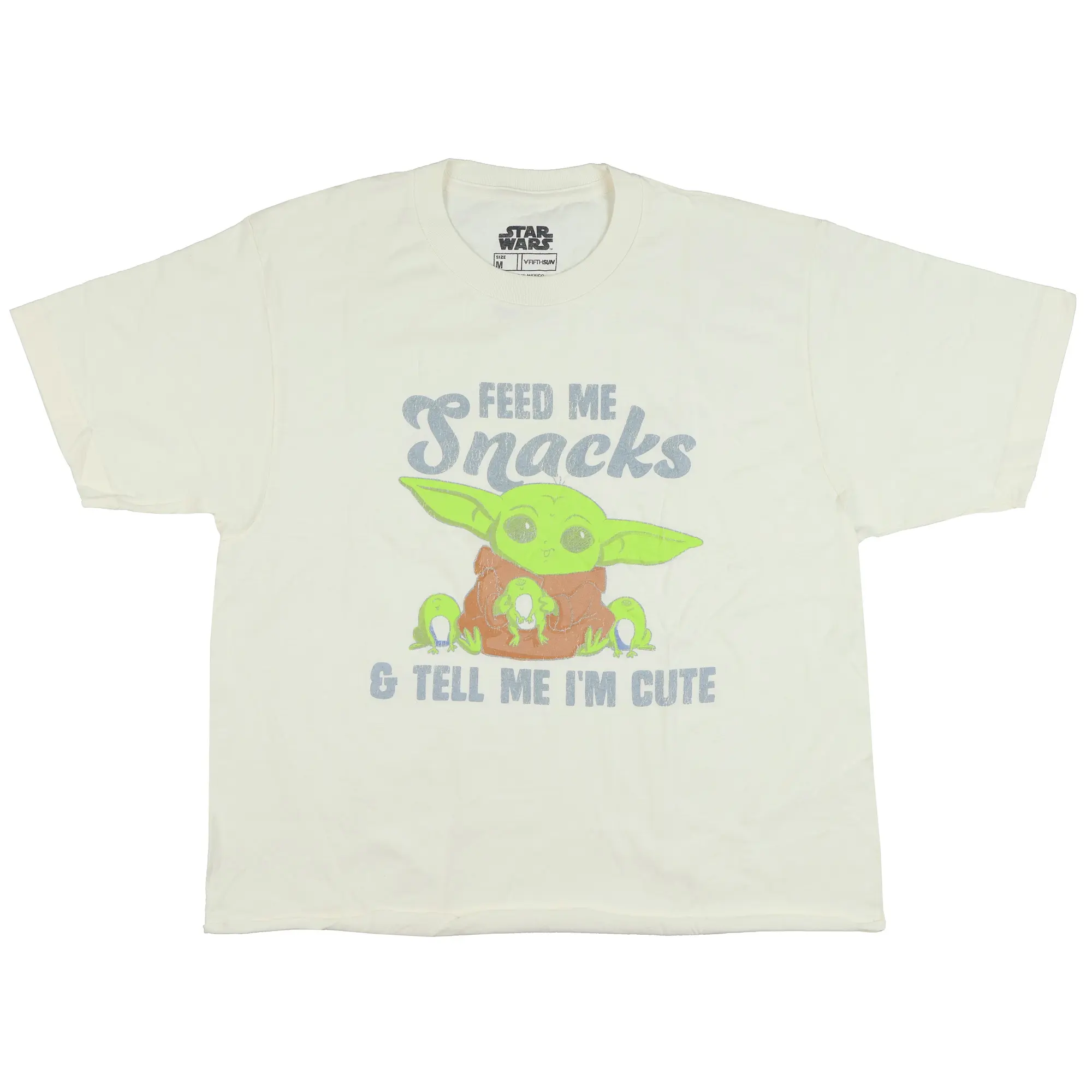 Disney The Mandalorian Shirt Grogu Feed Me Snacks Short Sleeve Crop Top