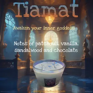 Tiamat Candle - Decorative Candle with Patchouli, Vanilla, Sandalwood & Chocolate Notes - Perfect for Home Decor and Ornaments candles