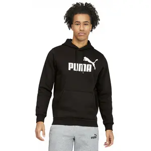 PUMA Mens Essentials Logo Hoodie Casual Outerwear Casual Pockets - Black