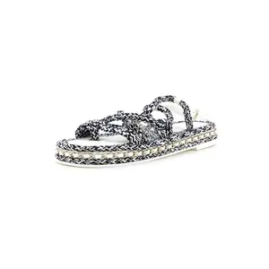 Pre-owned Chanel Women's CC Chain Sandals Braided Cord by Rebag