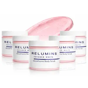 Relumins Premium Summer Body Scrub with Glutathione, Rosehip & Sea Salt – Hydrating Exfoliating Scrub for Smooth, Radiant Skin, Spring Glow Essential – Gentle Moisturizing Formula – 400ml x 5 Tubs