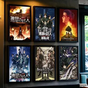 Attack on titan poster art sticky wall waterproof home decor top anime poster office wall decor