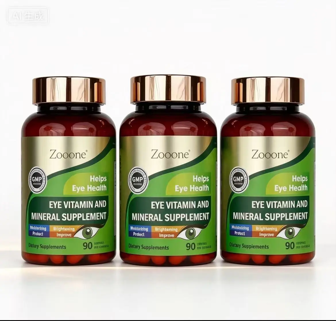 Eye Vitamin & Mineral Supplement by Zooone, Premium Daily Nutrition for Eye Wellness, Helps Improve & Brighten Vision Comfort, 90 Servings