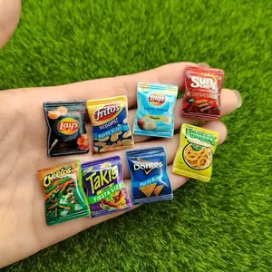 Simulation Potato Chip Candy Blocks DIY Cream Glue Homemade Hair Clips Phone Case Accessories Resin Parts, Creative Craft Supplies