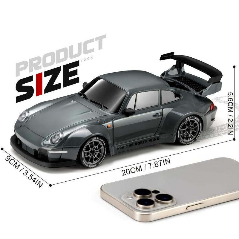 Professional RC Four-wheel Drive Drift Car GTR High-Speed Racing Toy with Remote Control and Accessories Ideal for Birthday Christmas Halloween Gifts