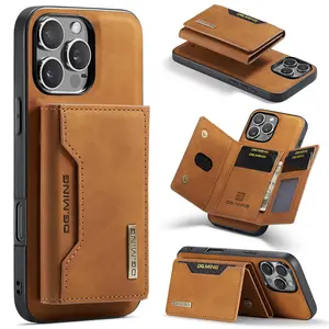 Phone Case - A 2-In-1 Detachable Magnetic Faux Leather Wallet Case Designed for Iphone 17, 16, 15, 14, 13, And 12 Pro Max Plus. It Features a Flip Cover, a Wireless Charging Stand, 8 Card Slots, And RFID Protection
