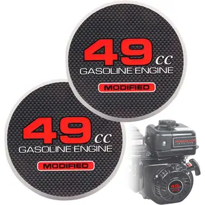 2 count 49cc  Pull Starter Sticker Mini  Stickers for  212 Engine Coleman CT200U BT200X KT196 Baja Monster Mega  MB200 Go Kart 196cc 224cc 200cc Engine (49cc )