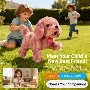 Realistic Electronic Plush Pet | Walks, Makes Sounds & Interactive Plush Toy, Family Companion Accessory, Fun Parent-Child Playmate! Perfect Pet Alternative for Pet Lovers Who Can't Have Real Ones, Can also be used as a pet toy