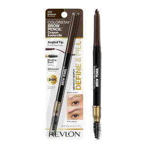 Revlon ColorStay Eyebrow Pencil with Spoolie Brush, Waterproof, Hair-Like Strokes for Natural Looking Brows, 205 Blonde, 0.021 oz