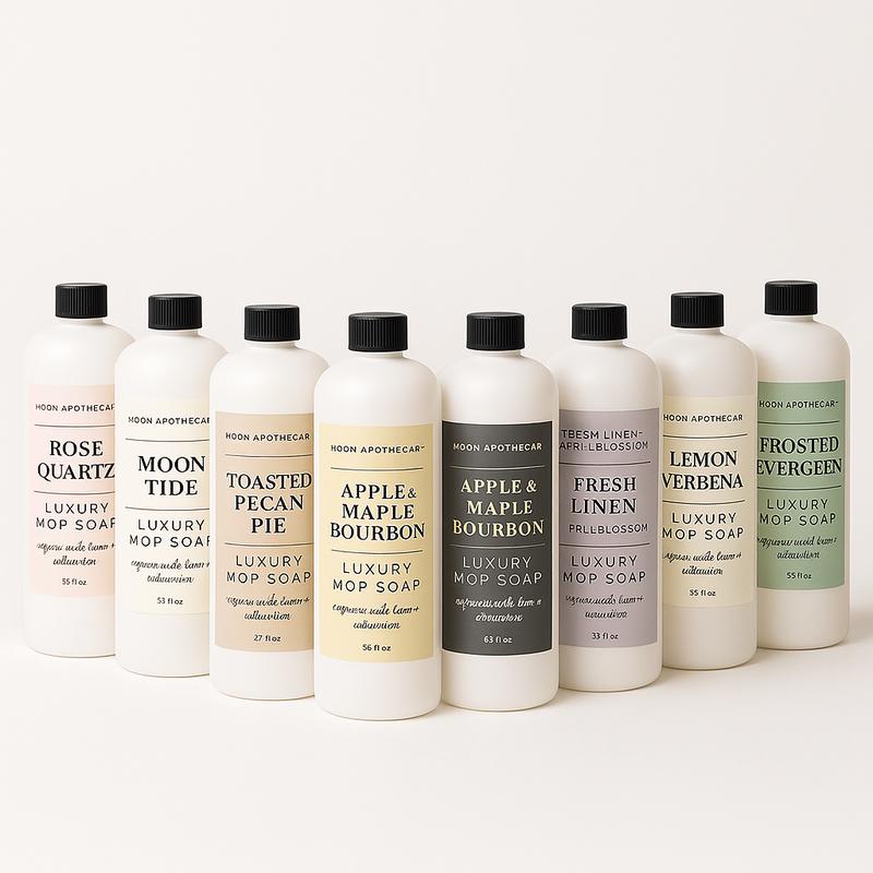 Moon Apothecary Luxury Mop Soap 32oz 8 Scent Collection - Non-Greasy Streak-Free Plant-Based Formula for All Floor Types Vanilla Sugar Cookie Scented