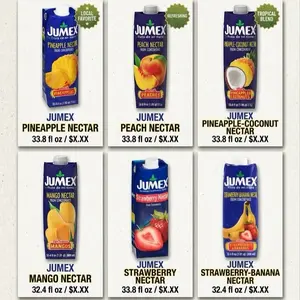 Jumex Nectar Fruit Juice Beverage, 32.4 Fl Oz, 6 Bottles (6-Count Pack), Six Bottles