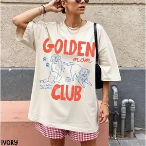 Comfort Colors Golden Mom Club TShirt, Golden Dog Mom T-Shirt, Dog Lover Gift, Retriever Dog Tee, Fur Mama TShirt, Dog Mama Graphic Tee, New Dog Mom Gift