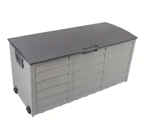75 Gallon Outdoor Storage Deck Box with Lockable Seat, Tool & Toy Organizer for Cushions and Garden Equipment