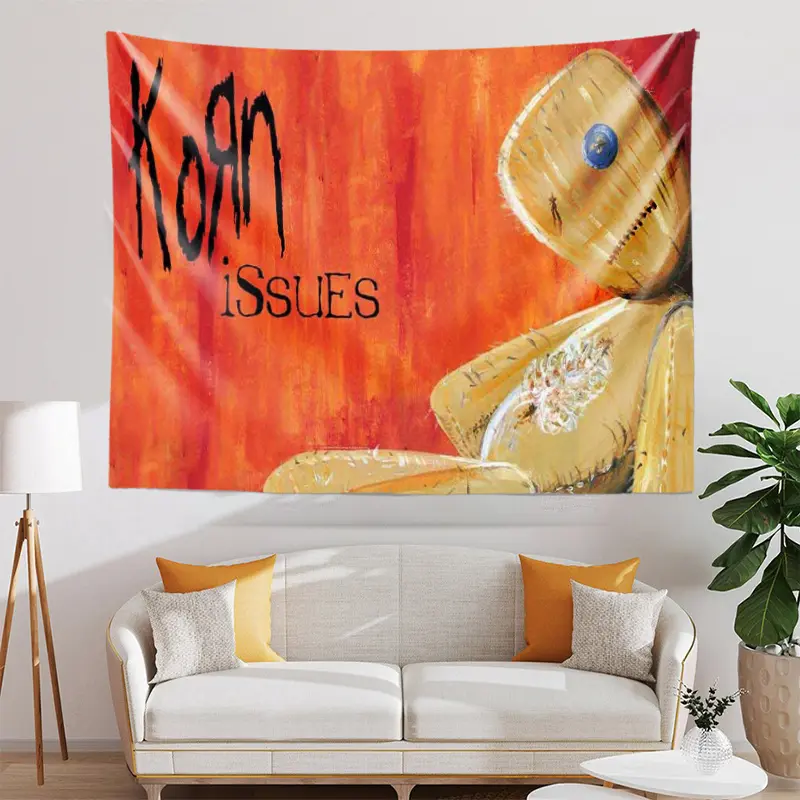 1-Piece Graphic Razamataz Korn-Issues Fabric Print Rectangular Tapestry Poster, Home Supplies Home Decor for Dorm Room Inspo, Indoors Living Spaces
