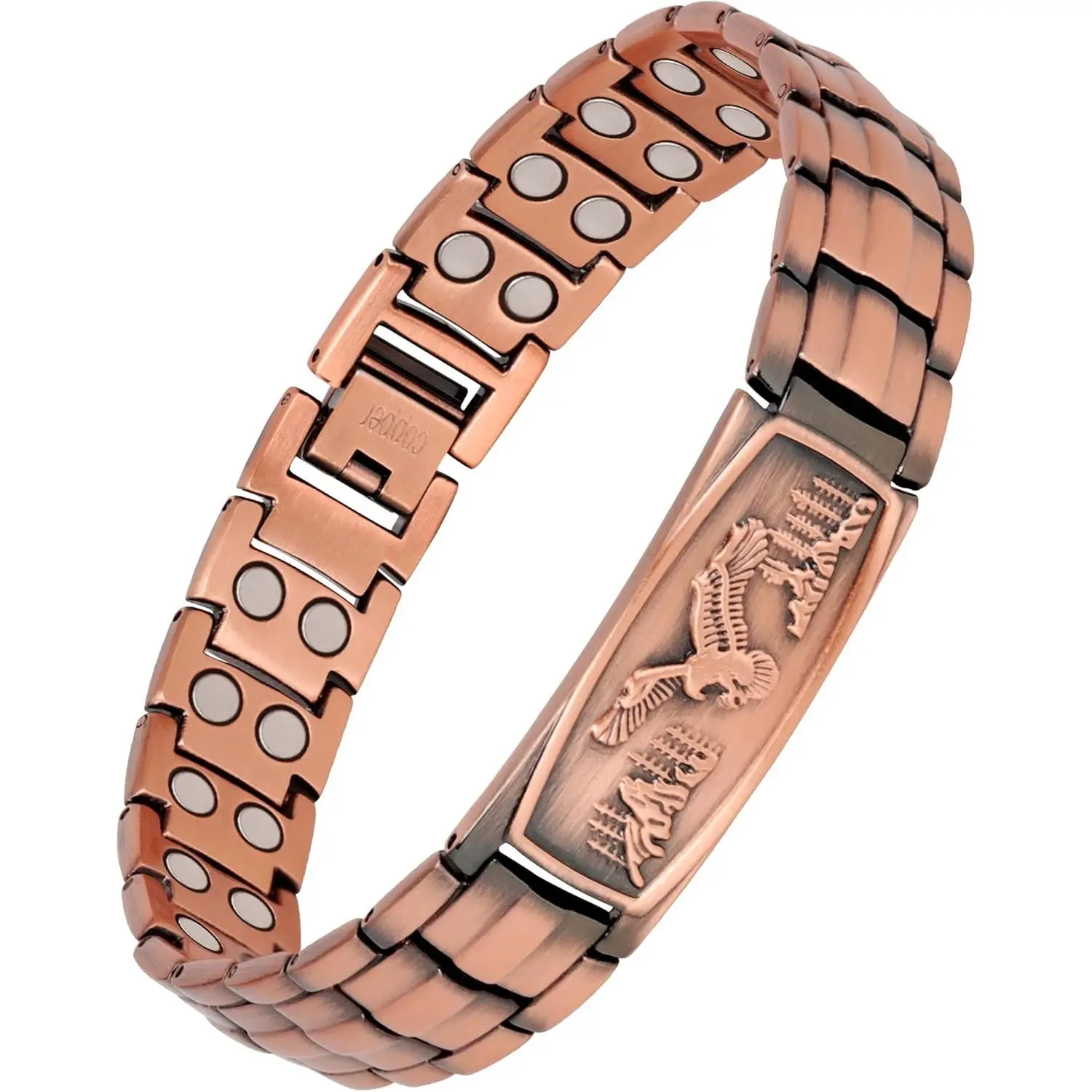 Men's Eagle Pattern Adjustable Fashionable High Quality Link Bangle Bracelet, Retro Metal Decorative Bangle, Casual Jewelry Gift for Husband, Father's Day Mens Gifts, Fashionable Bracelet, High Quality Bracelet