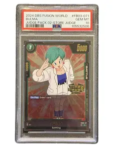 Graded Dragon Ball Super PSA 10 Bulma Fusion World #71 Judge Slab Non-Sports Trading Card Single