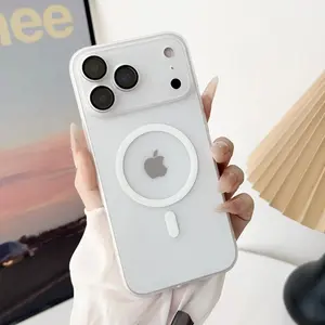 For iPhone 17 Pro Max Slim Frosted Clear PC Shockproof For Magsafe Phone Case For iPhone 17 Air  Wireless Charge Cover