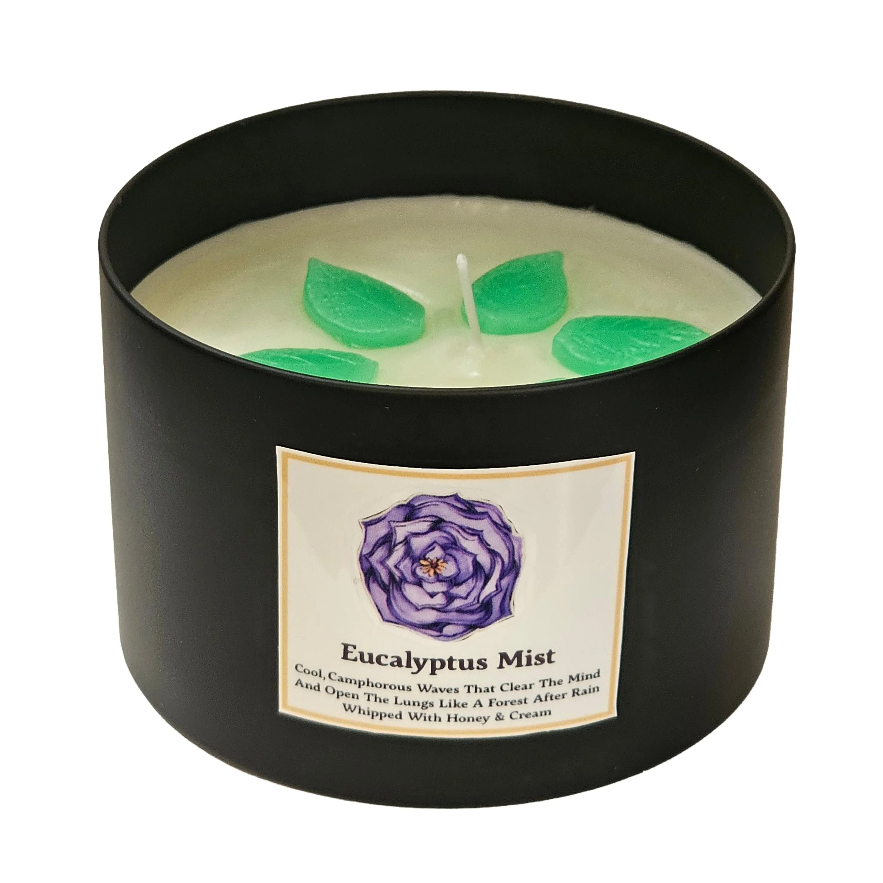 Eucalyptus Mist Aromatherapy Candle, Essential Oil-Infused for Relaxation & Stress Relief (Health & Alternative Wellness Use)