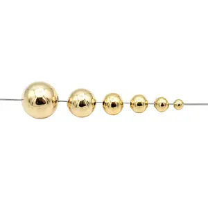 Gold Filled Look, 14k Plain Beads for jewelry making sizes: 3mm-10mm EP Durable finish