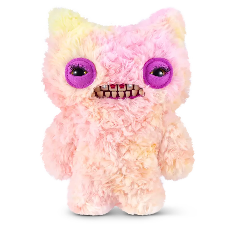 ZURU 9-Inch Fuggler Baddies Fuggs (Munch Munch) - Freaky, Leopard Print, Neon Print, Stuffed Soft Furry Collectible Plushie, Durable Fluffy Toy, Fugglers