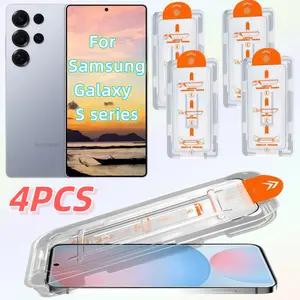 4-Pack Samsung Galaxy S25 Ultra/s24 Plus/s23/s22/s21 Screen Protector Film, 9h Hardness Anti-Scratch Easy Install Bubble-Free Design