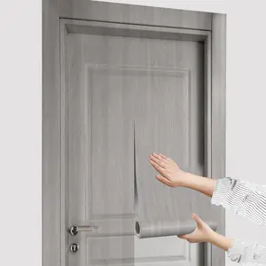 Simulated embossed wood grain door self-adhesive, PVC waterproof and stain-resistant, suitable for room, kitchen, living room, office door panel wall decoration, easy to install, 30.31 in* 78.7 in