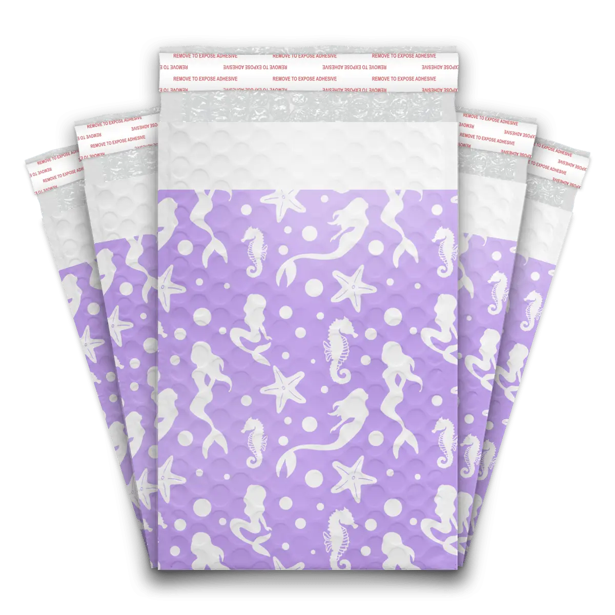 6x9 Purple Mermaids Self Seal Poly Bubble Custom Padded Bags Poly Mailers – Shipping Bags for Small Business