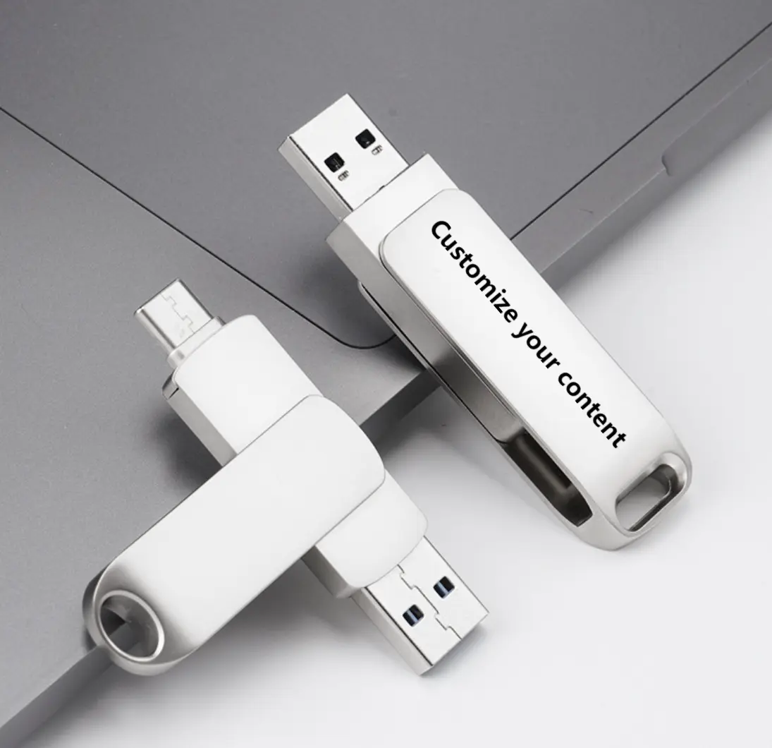 Customized Metal USB Flash Drive - USB External Memory Storage, 3.1 Interface, Dual-Compatible with Mobile Phones & Computers, 64GB/128GB Large Capacity Party Gift, Usb Storage Flash