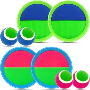4 pcs Playground Balls for Kids 3+ and Adults, Outdoor Playground Ball Game Set,  Backyard Catch Ball Dodge Balls Set for Outdoor Yard Lawn Beach Toy
