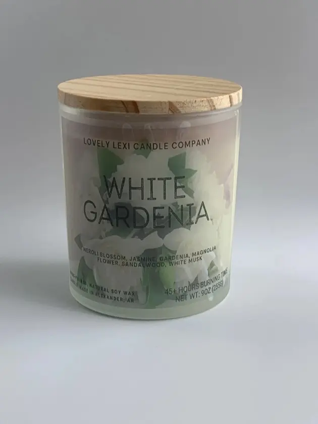 White Gardenia Natural Soy Wax Candle, Scented Candle, Aromatherapy Candle, Floral Candle
