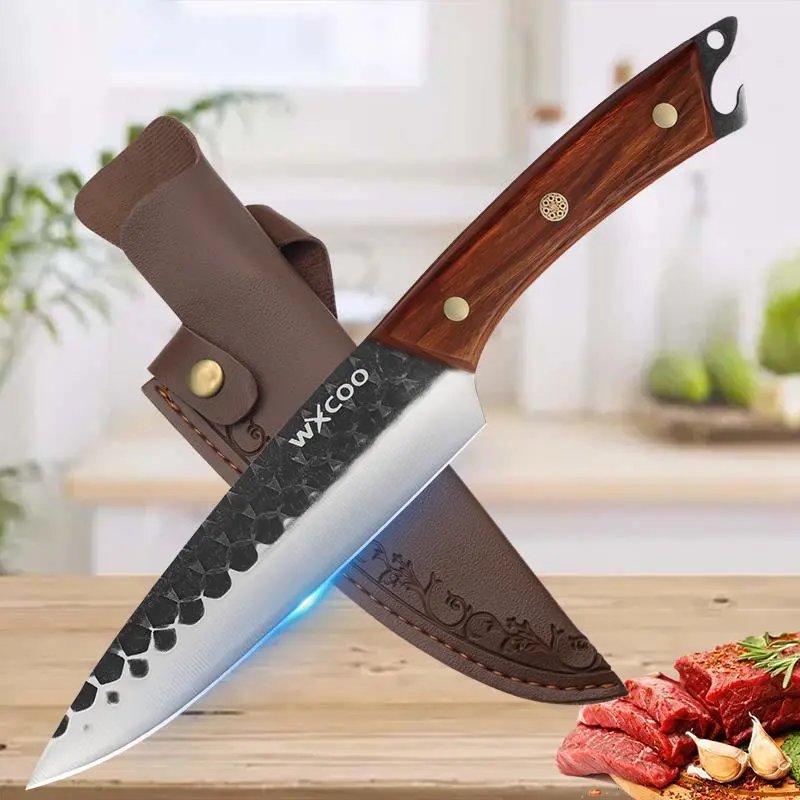 1-3PCS Ultra Sharp Multipurpose Boning Knife with Knife Sheath Fruit Vegetable Chopper Meat Cleaver Cutting Knives