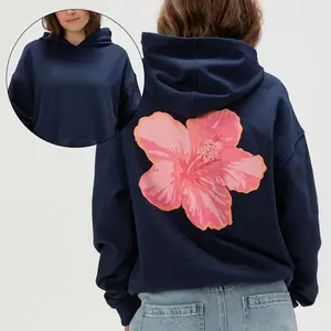 FULL TILT Hibiscus Womens Hoodie,Hibiscus hoodie Trendy graphic design Cute Hawaiian flowers Aesthetic summer floral unisex sweatshirt with hood for women Gift idea for her