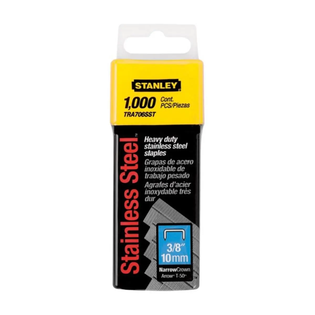 Stanley TRA706SST Stainless Steel Heavy Duty Staples 0.37 in.