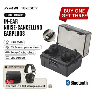 (Buy 1, Get 1 Free) ARM NEXT FieldOps Tactical Earbuds E30 Hearing Protection with Bluetooth, 31dB Noise Reduction for Shooting Wireless Tactical Earbuds with Sound Pickup, Bluetooth 5.4, 50H Playtime, LED Display, for Hunting & Work