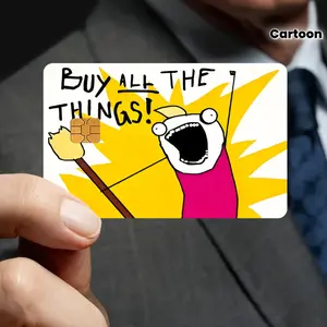 Men s Wallet Card Stickers Funny Credit Debit Transport Key Card Skin Decals for Bifold Trifold Wallets