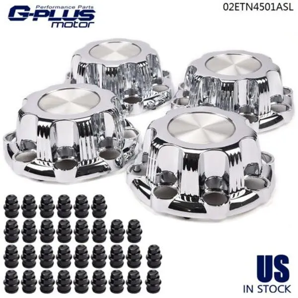 New Fit For GMC Sierra Yukon 1500 2500 3500 16" Wheel Center Caps Silver 8 Lug G-PLUS