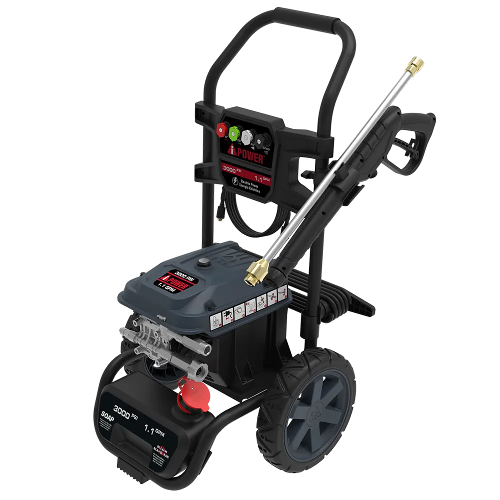 3000 PSI Electric Pressure Washer 1.1 GPM Portable High‑Pressure Cleaner with 25’ Hose & 4 Nozzles APW3000E