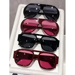 4pcs Oversized Aviator Frame Fashion Fashion Glasses, Women's Fashion Accessory, Outfit Matching, Outdoor, Street Party, Driving, Travel, Holiday, Gift For Friends And Family