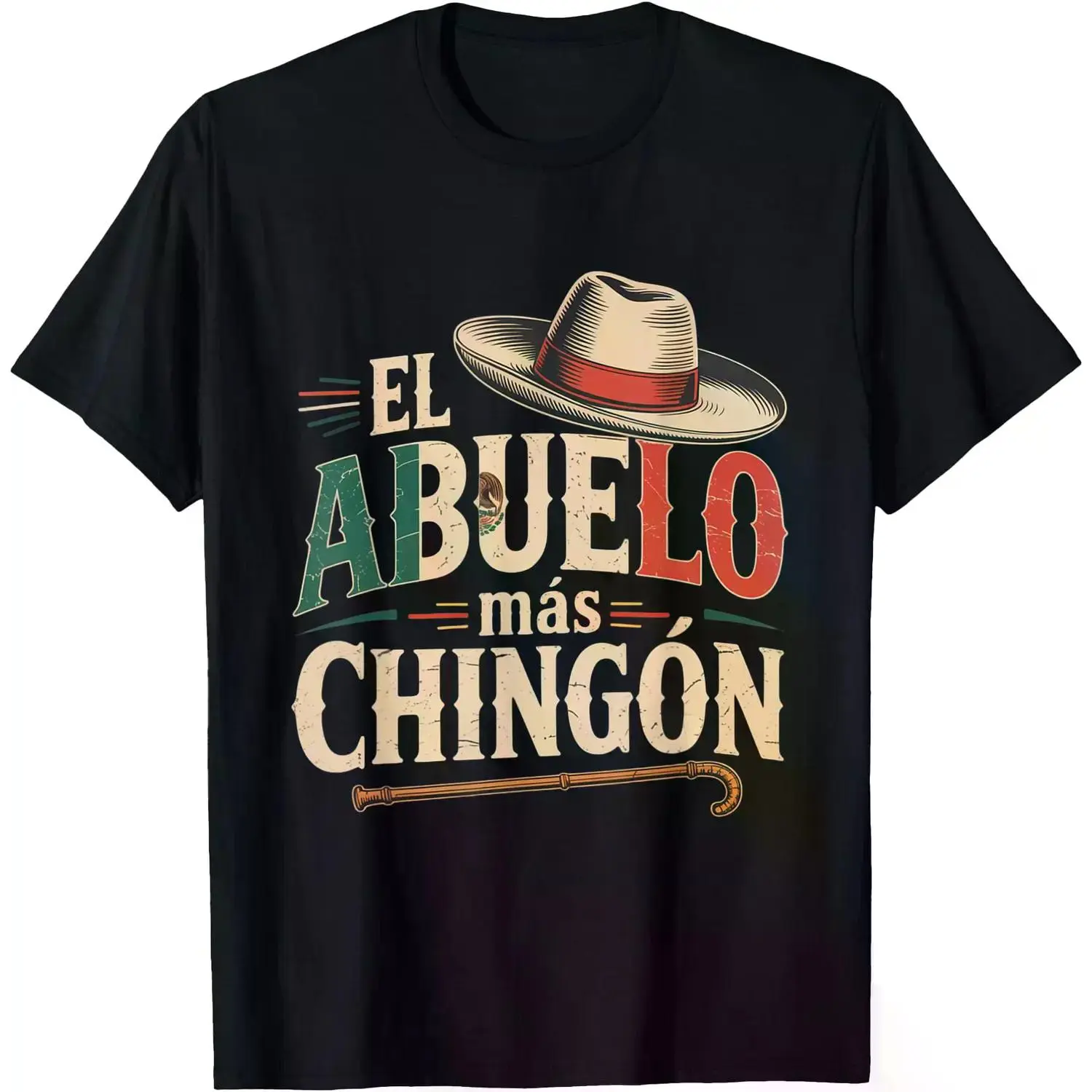 El Abuelo The Most Awesome Funny Mexican Dad T shirt Graphic Casual Crewneck Short Sleeve Classic